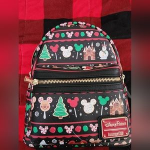 Loungfly Christmas food Disney backpack
